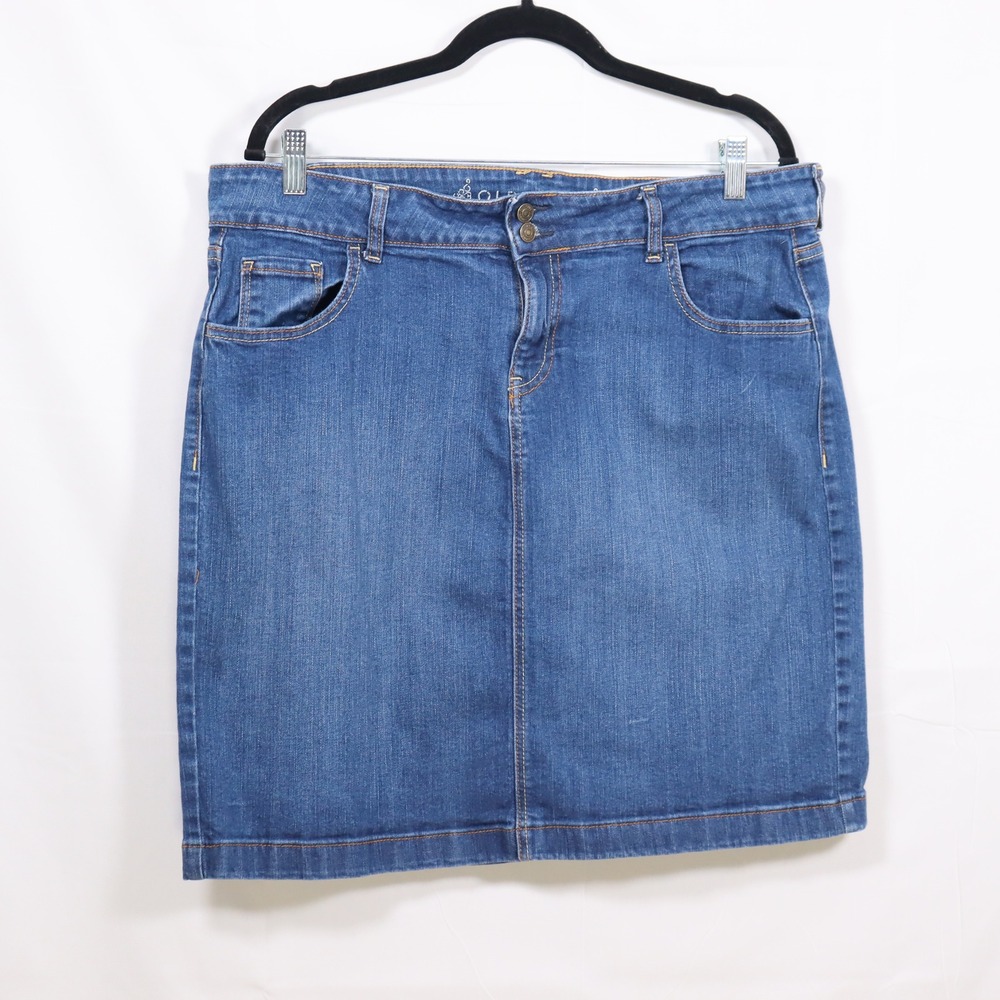 Old Navy Denim Skirt 16 Blue Women Casual Classic Jean